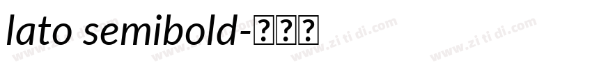 lato semibold字体转换